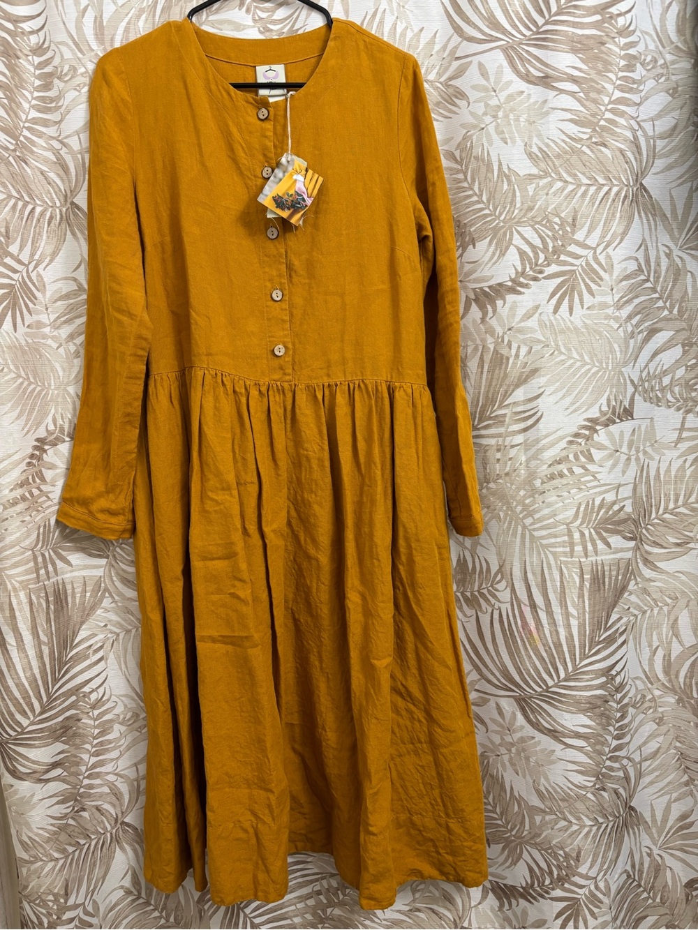 Son de Flor Mustard Midi Dress